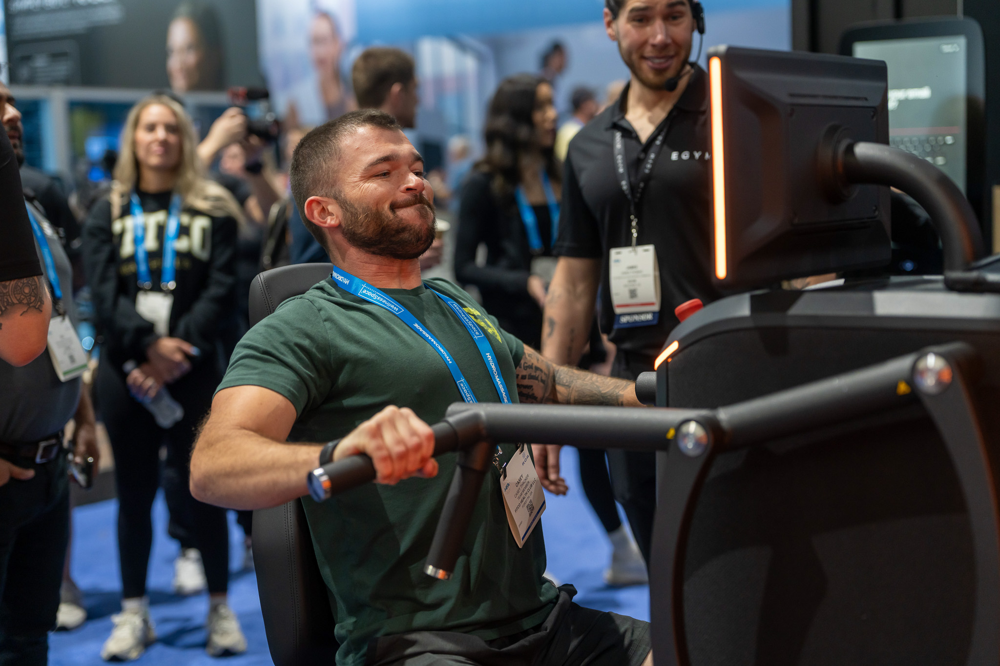 A1T Productions trade-show event photography — EGYM booth, Las Vegas
