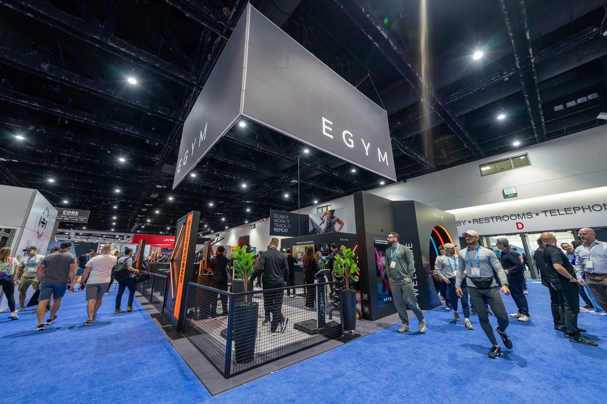 A1T Productions convention and trade-show photography — EGYM booth, Las Vegas